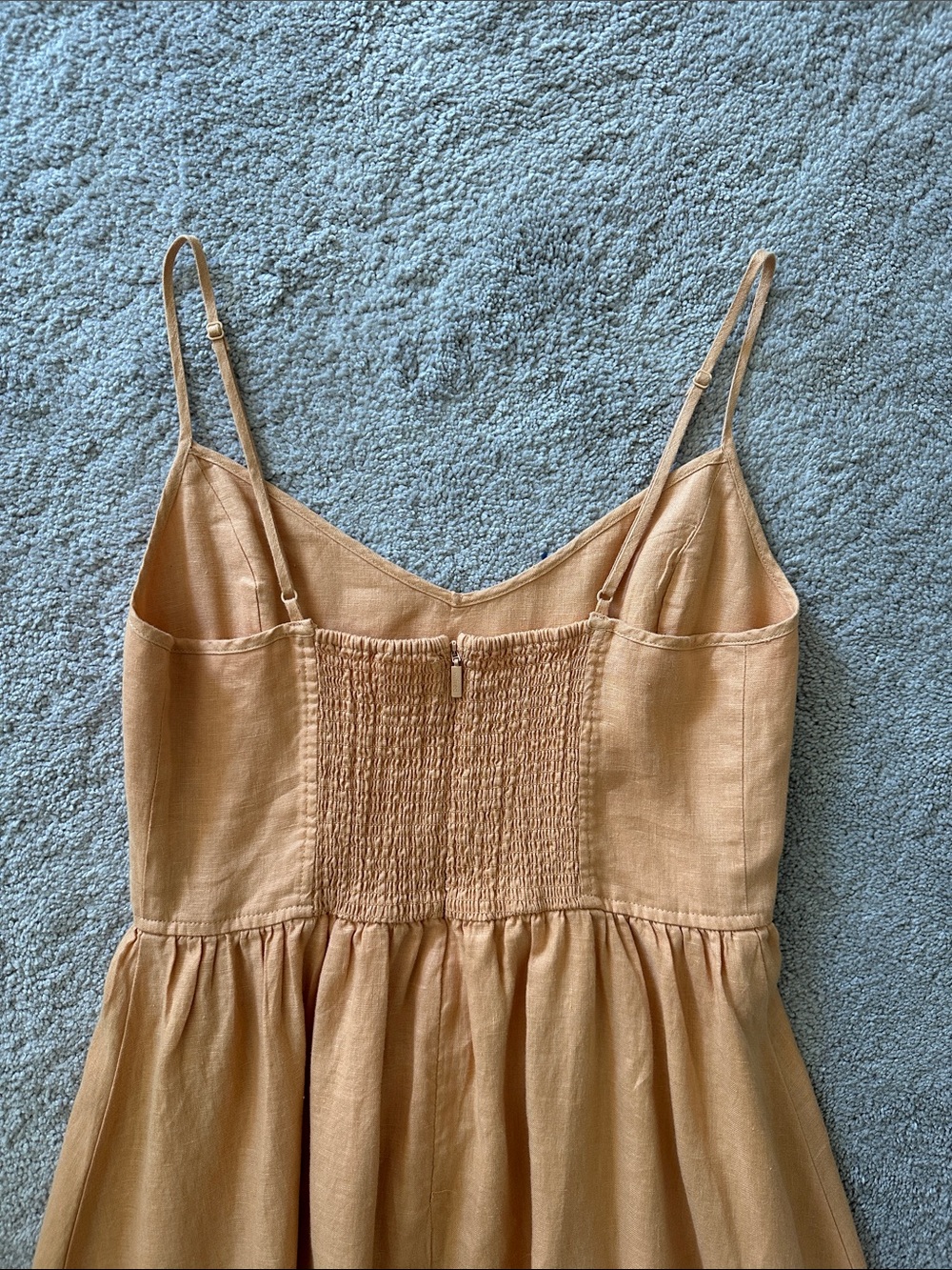 Aritzia Wilfred Linen Midi Dress in Warm Peach - Picture 5 of 5